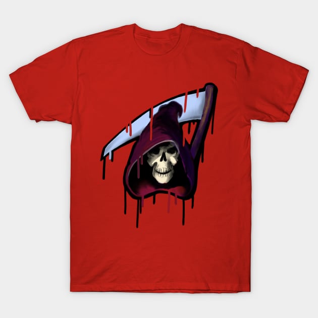 Graffiti Style Grim Reaper T-Shirt by EZPAINT